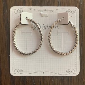 NWT Brighton Silver Charm Hoop Earrings